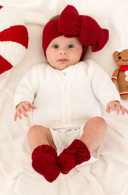 Believes Christmas Santa Hat Embroidered Personalised Cardigan