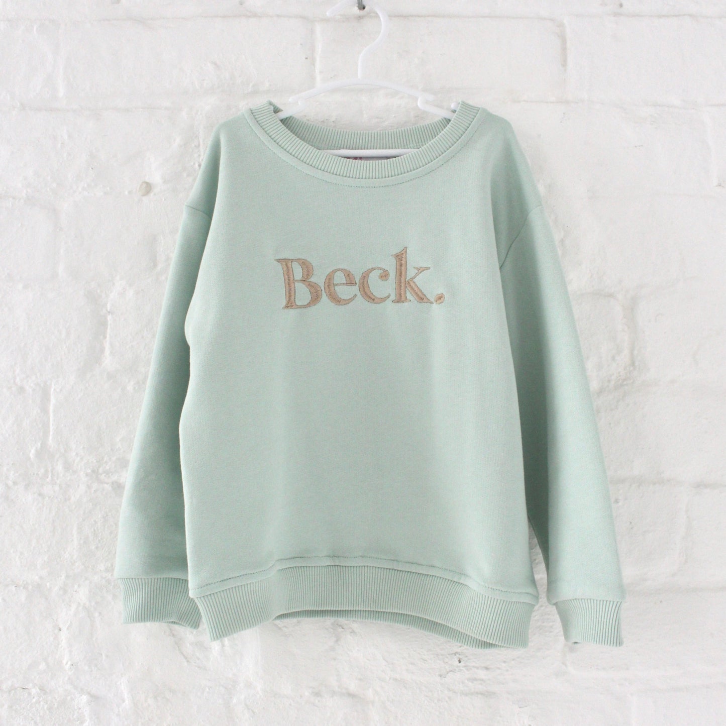 Spring personalised bold name embroidered sweatshirt