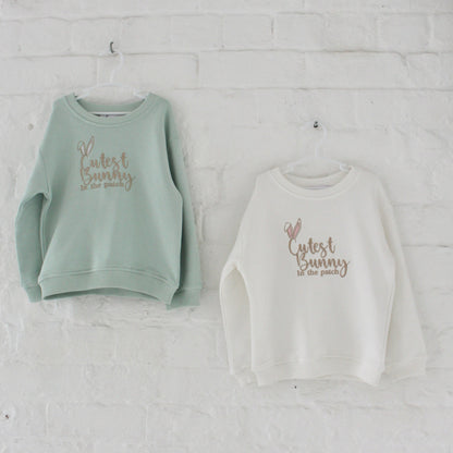 Easter 'Cutest bunny in the patch' embroidered sweatshirt