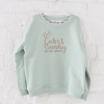 Easter 'Cutest bunny in the patch' embroidered sweatshirt