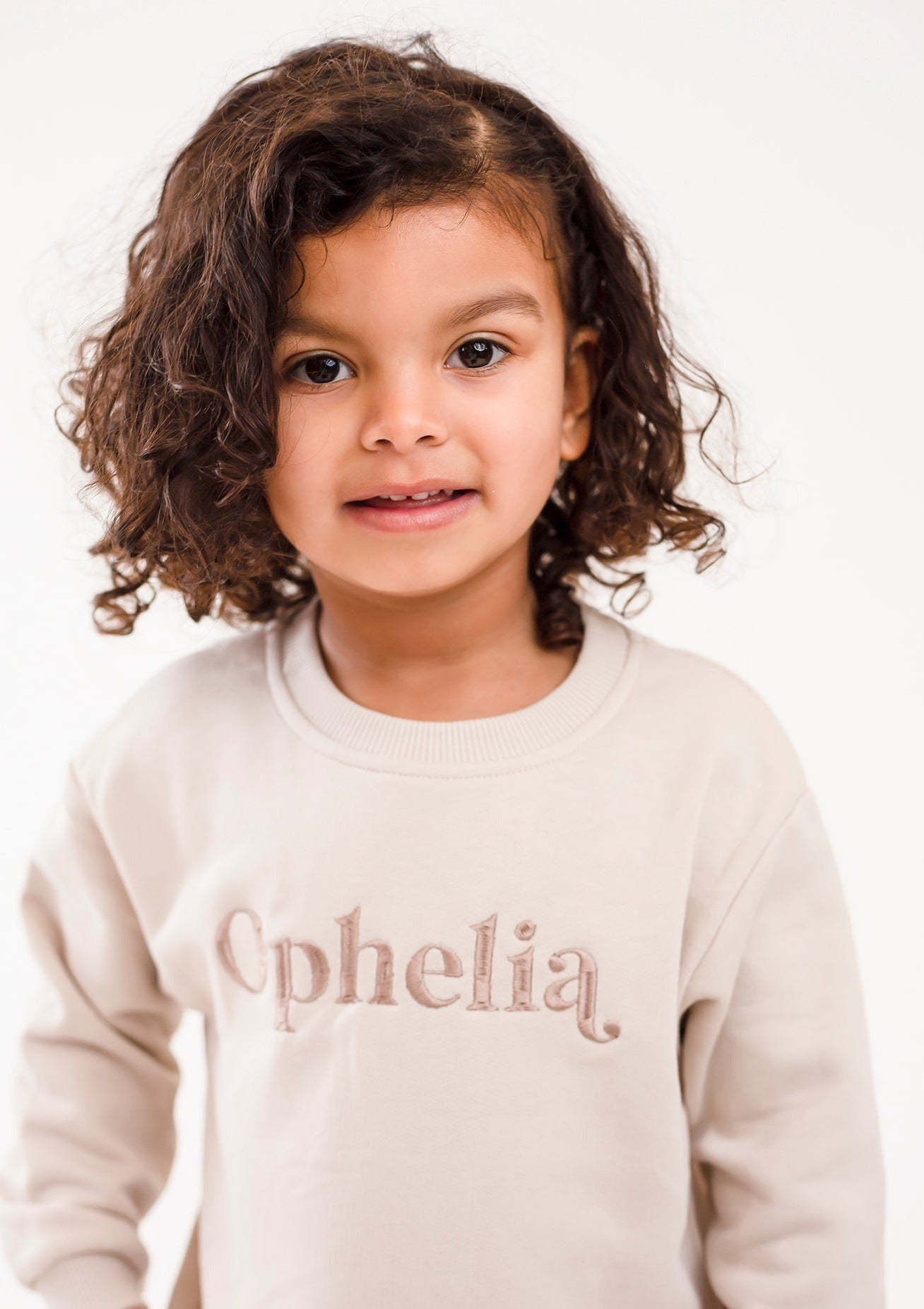 Boys personalised bold name embroidered sweatshirt