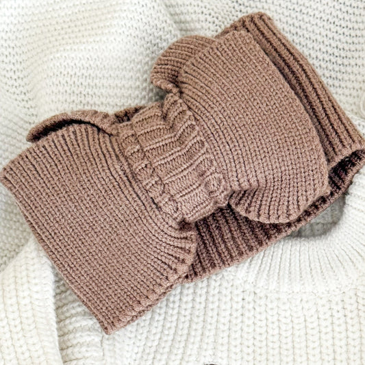 Copper knitted Baby Bow Headband