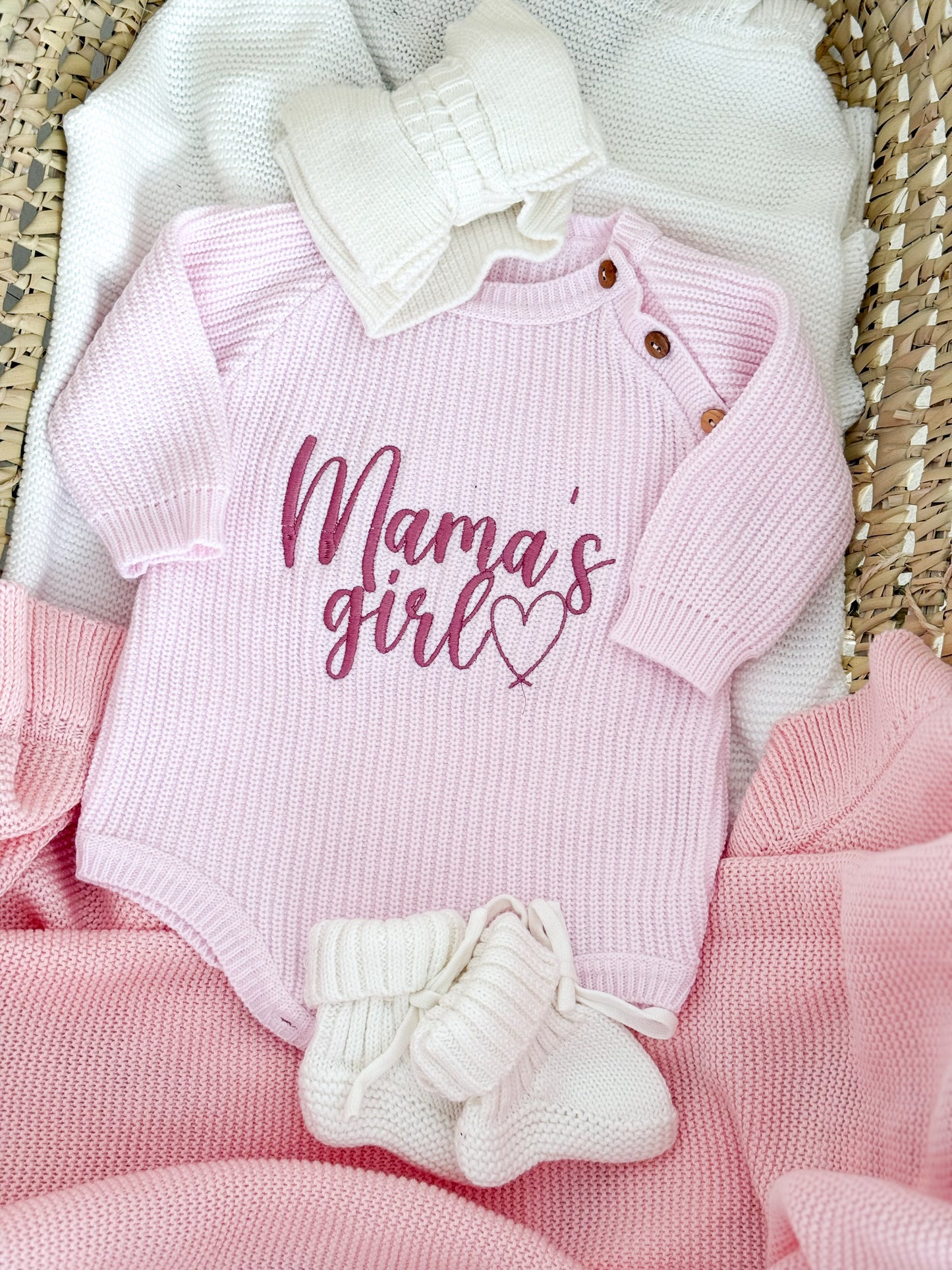 Ivory knitted Baby Booties