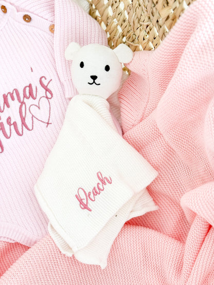 Embroidered Personalised Baby Comforter