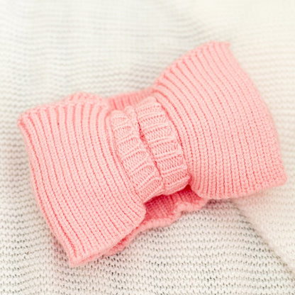 Coral knitted Baby Bow Headband