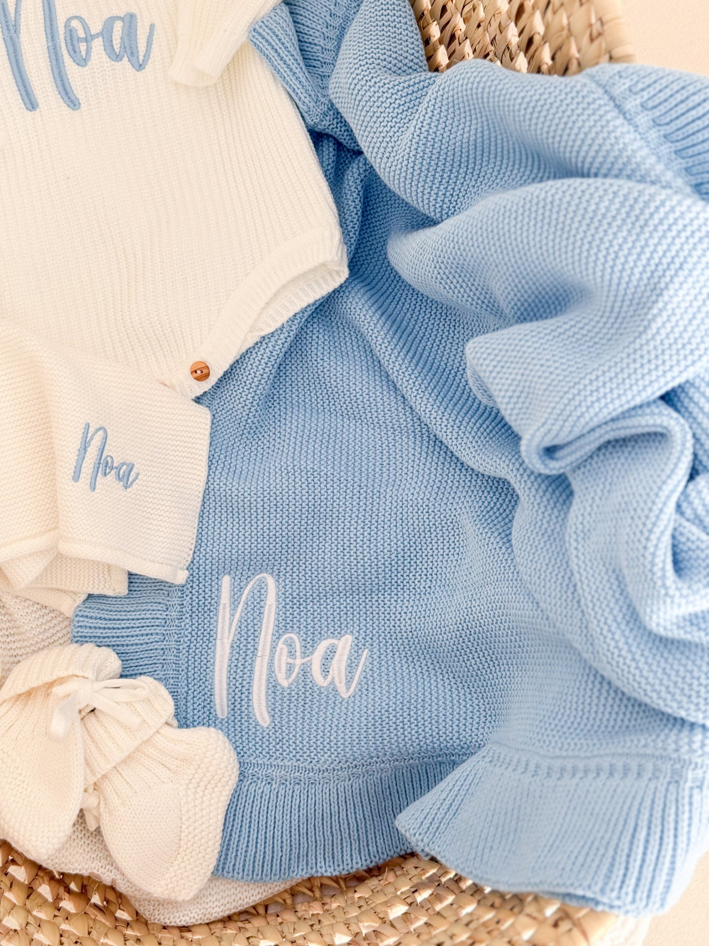 Personalised Embroidered Ruffle Frill Baby Blankets