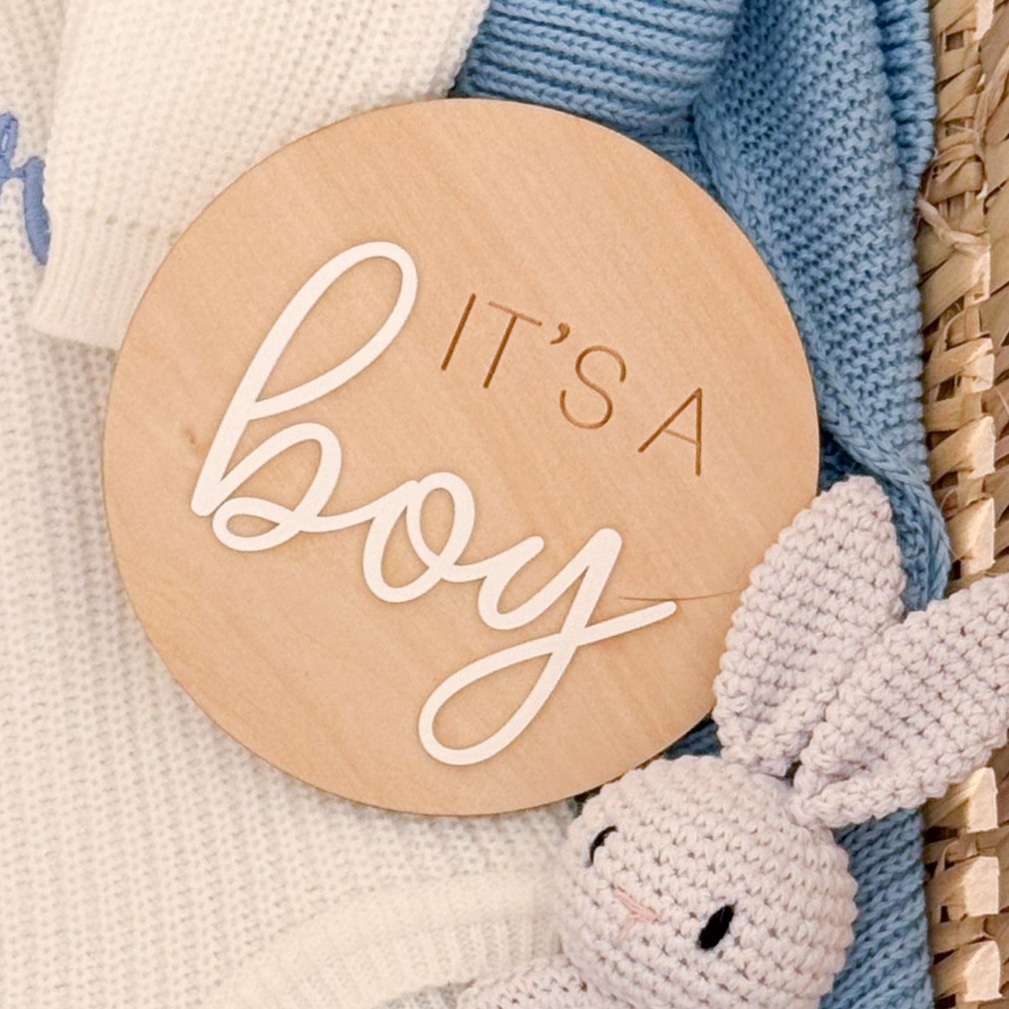 Wooden Announcement Sign - Choose from Its a Girl, Its a Boy or Hello World