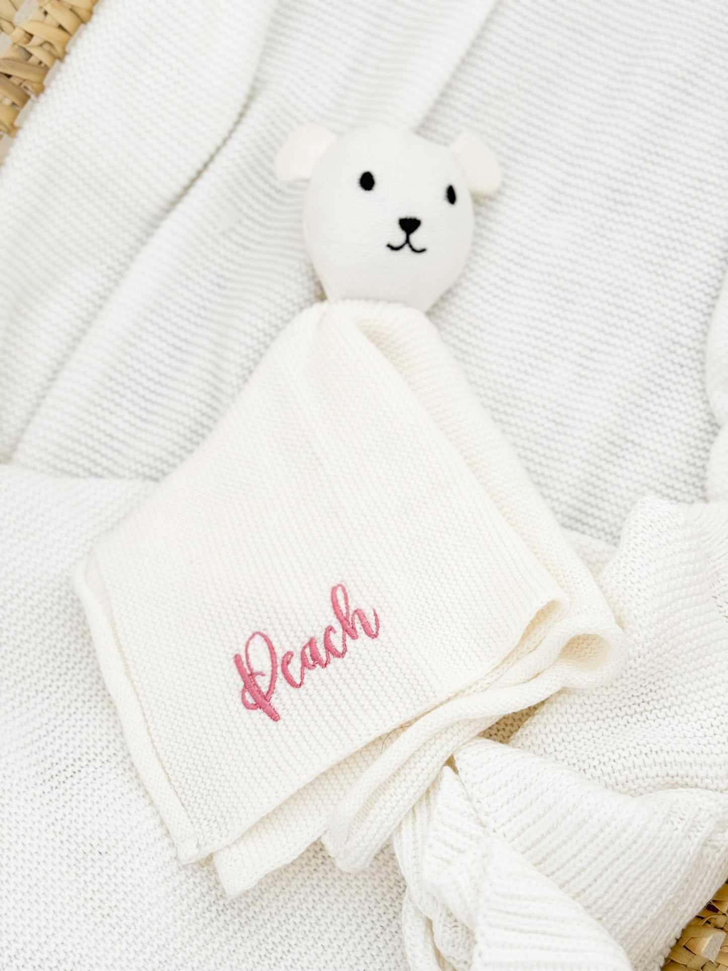 Embroidered Personalised Baby Comforter