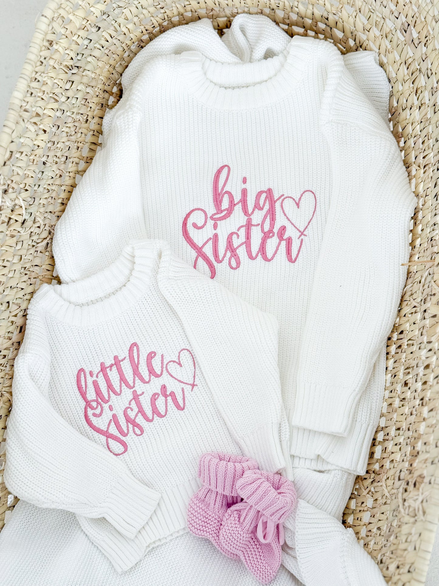 Pink knitted Baby Booties