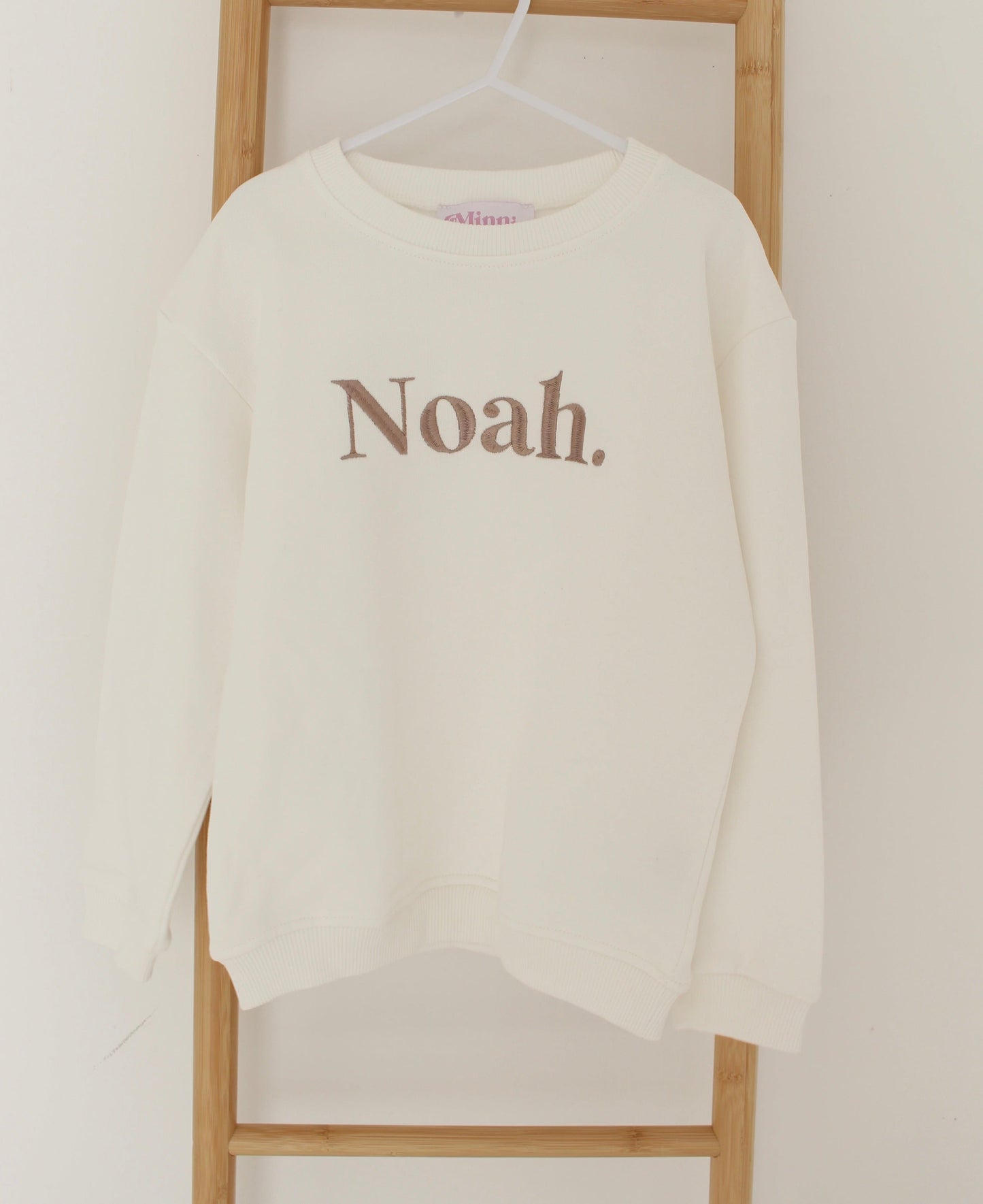 AW Girls personalised bold name embroidered sweatshirt