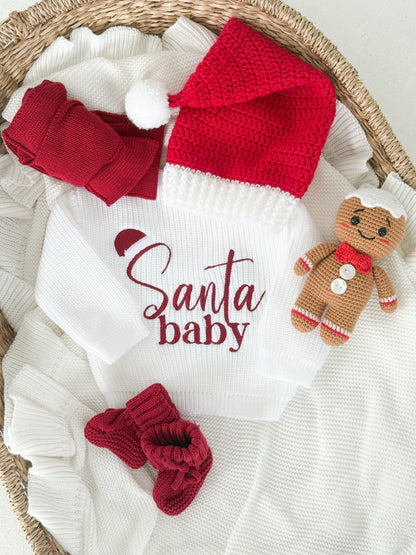 Santa Baby 2026 Embroidered Personalised Cardigan