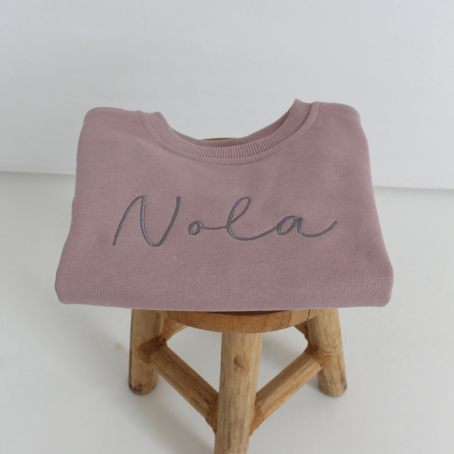 Personalised italic name embroidered sweatshirt