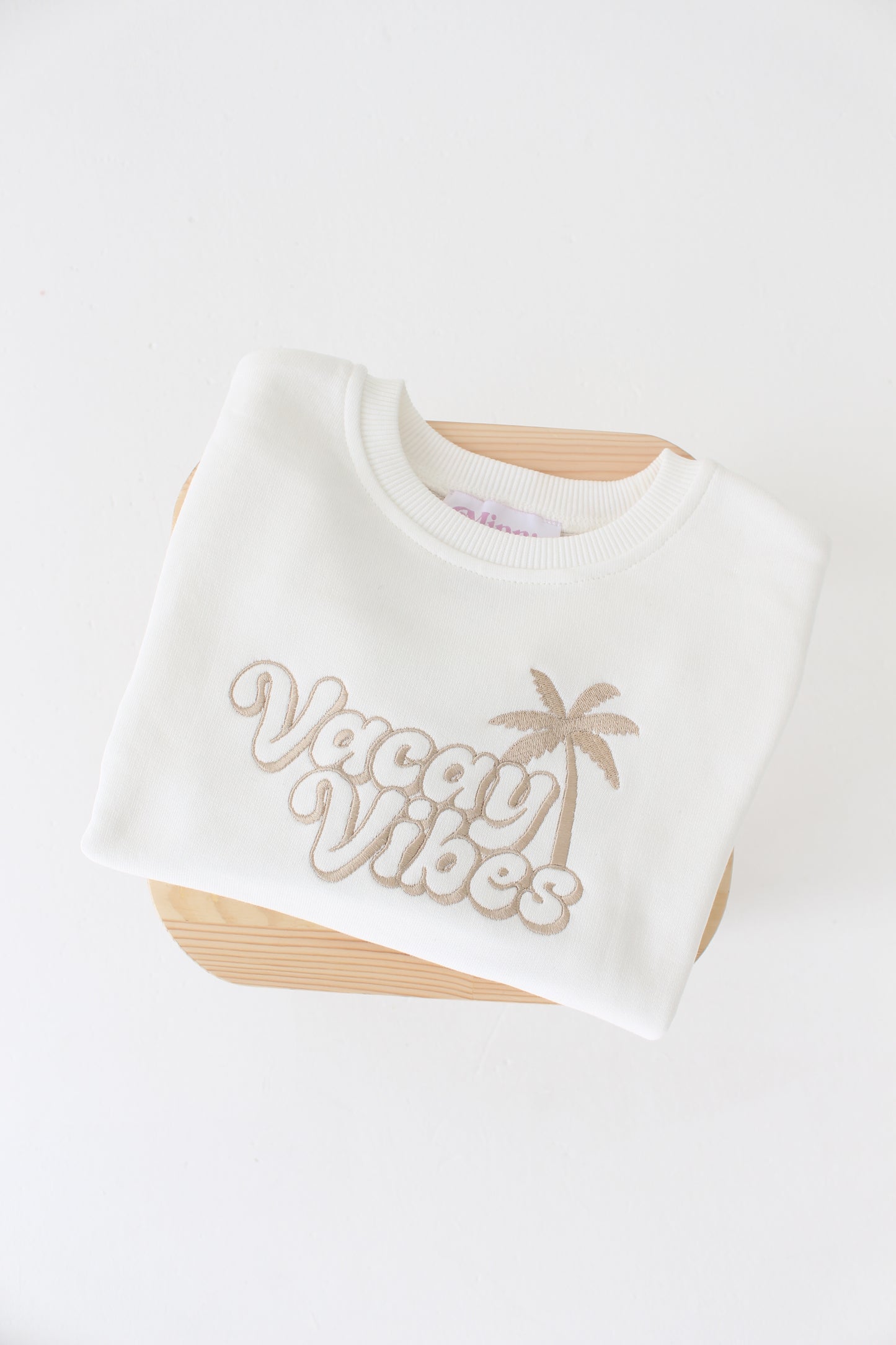 Ladies 'Vacay Vibes' embroidered holiday mini me sweatshirt