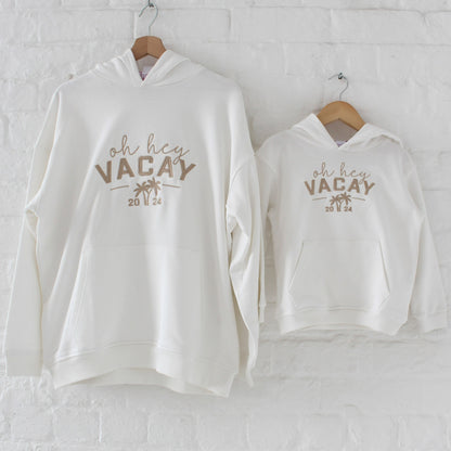 Ladies' 'Oh hey Vacay 24' embroidered holiday mini me sweatshirt