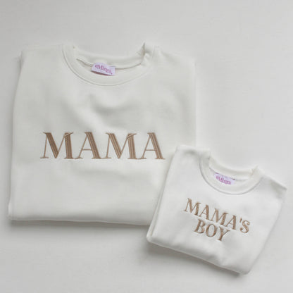 'MAMA' oversized embroidered sweatshirt - Matches to 'Mama's Boy/Girl'