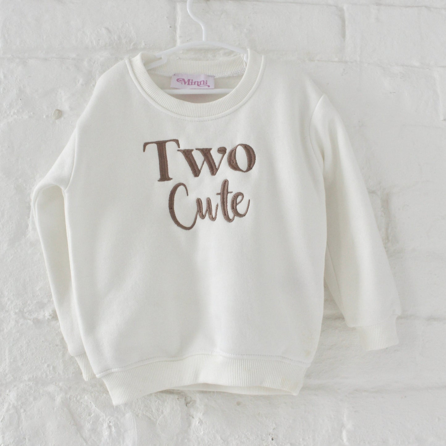 'Two Cute' Second birthday embroidered sweatshirt