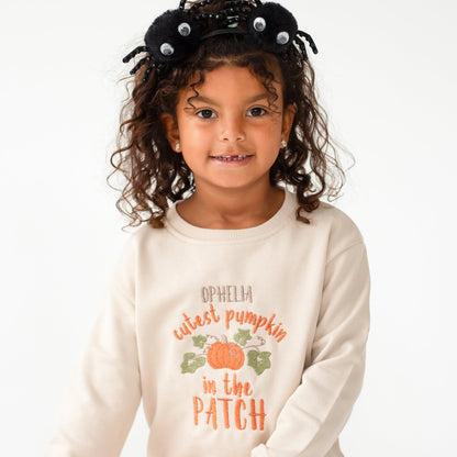 AW 'Cutest pumpkin in the patch' personalised embroidered sweatshirt
