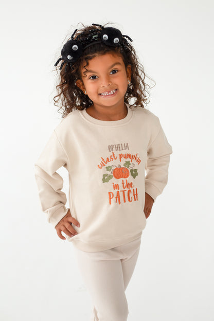AW 'Cutest pumpkin in the patch' personalised embroidered sweatshirt