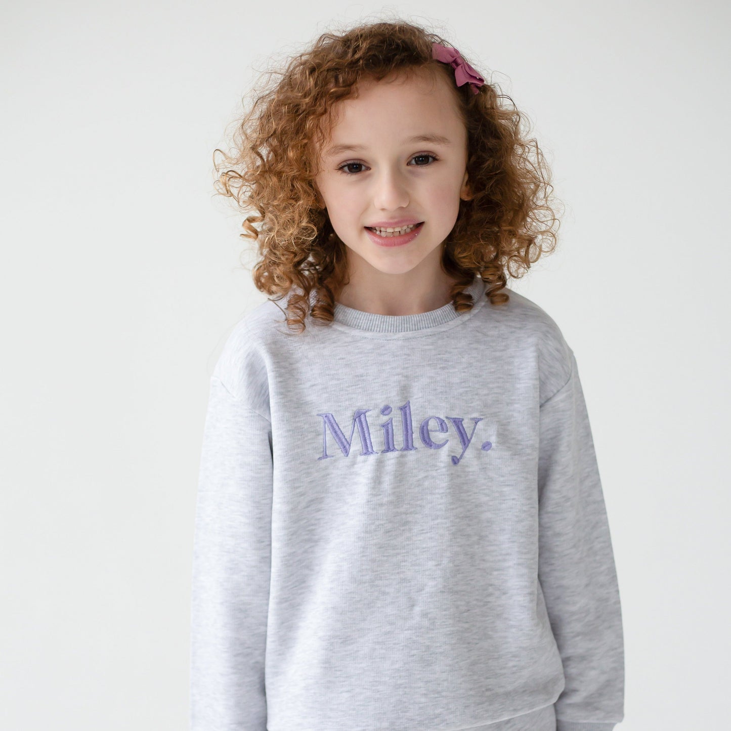 Spring personalised bold name embroidered sweatshirt