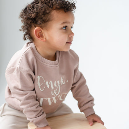 Signature Personalised 'One' first birthday embroidered sweatshirt