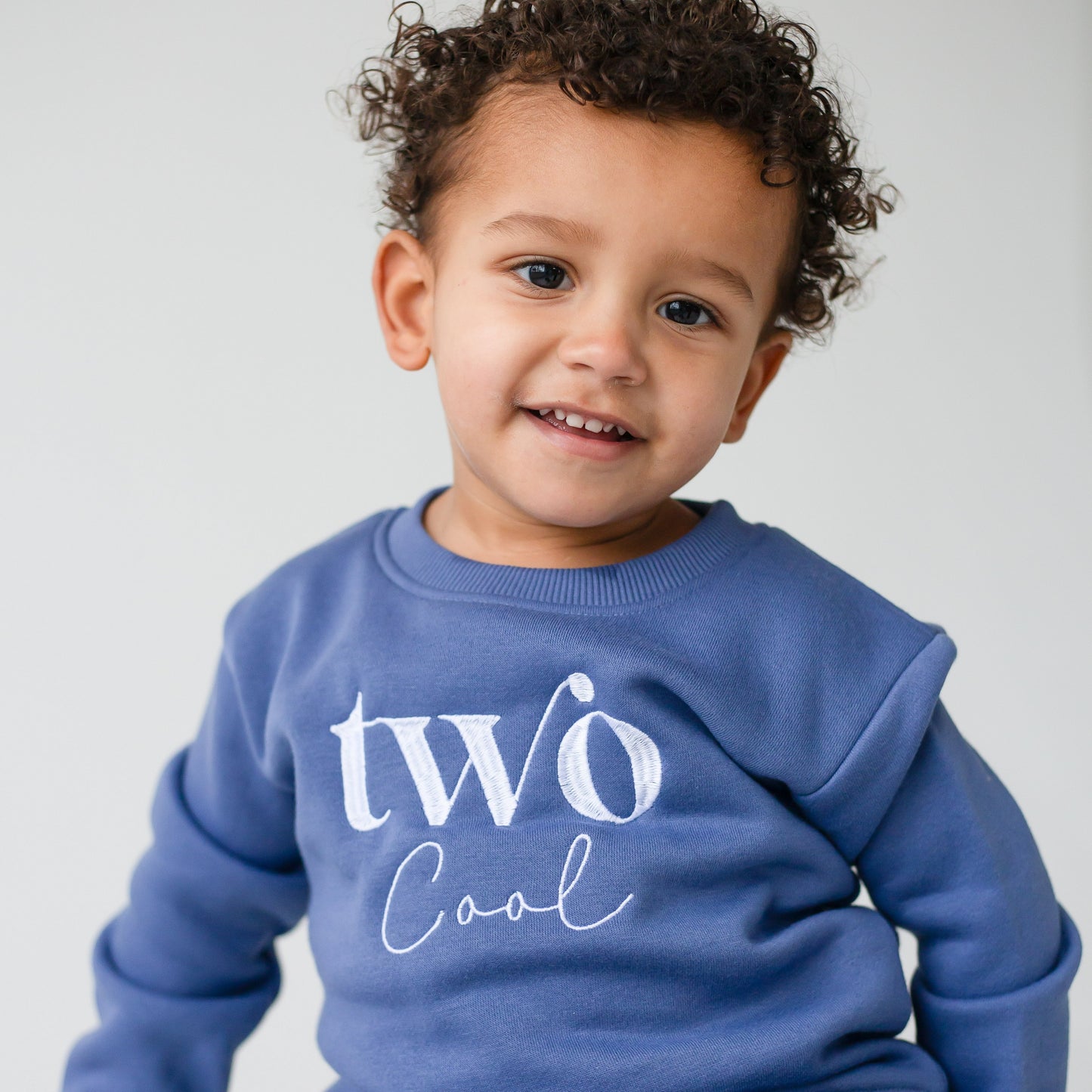 'Two Cool' birthday embroidered sweatshirt