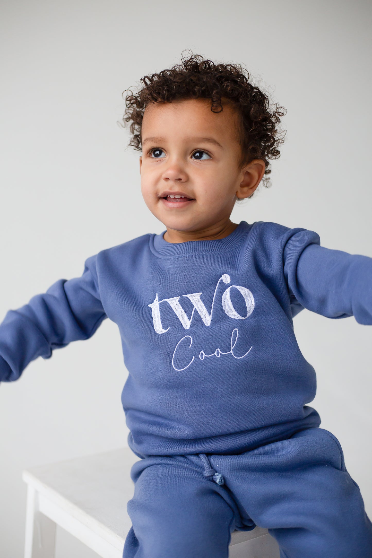 'Two Cool' birthday embroidered sweatshirt