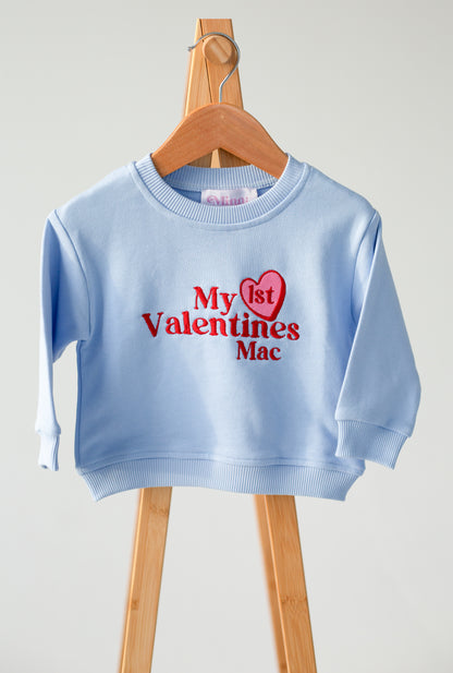 Valentines 'Cutest Valentine' personalised name embroidered sweatshirt
