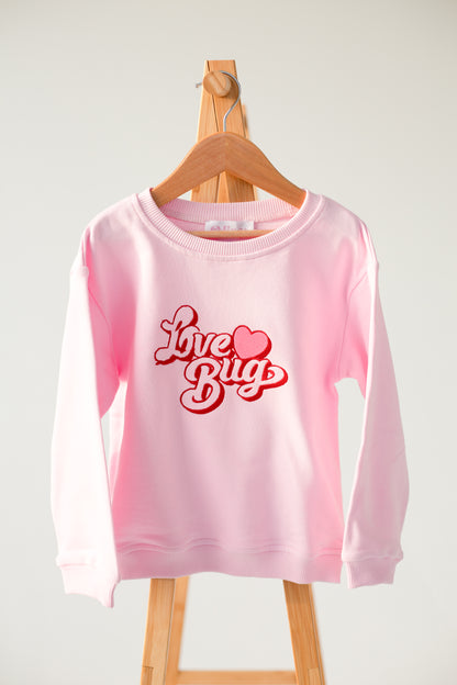 Valentines 'Love Bug' retro embroidered sweatshirt
