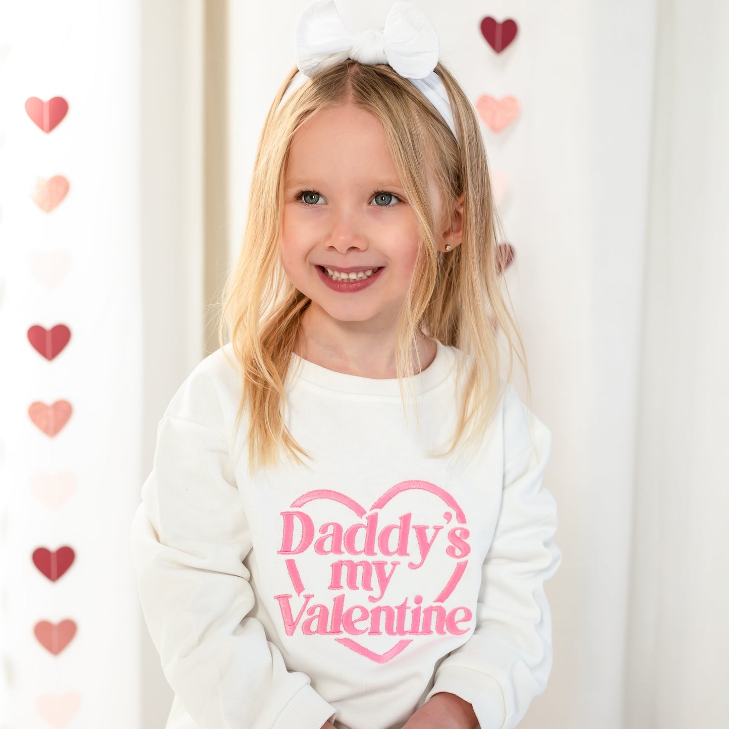 Valentines 'Mummy's my Valentine' heart embroidered sweatshirt