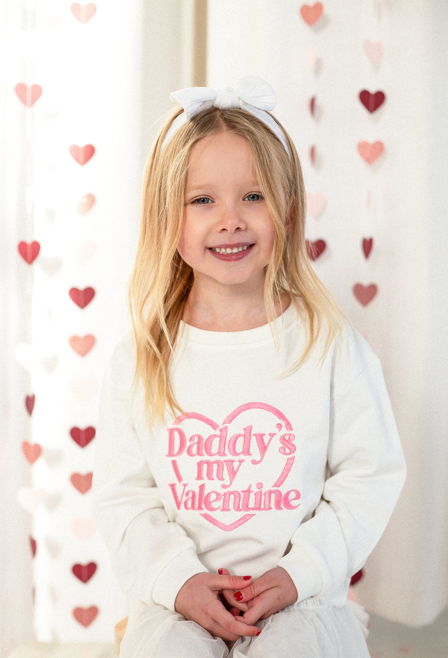 Valentines 'Mummy's my Valentine' heart embroidered sweatshirt