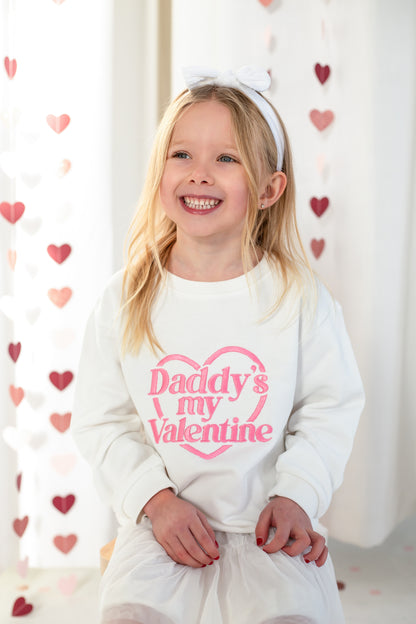 Valentines 'Mummy's my Valentine' heart embroidered sweatshirt