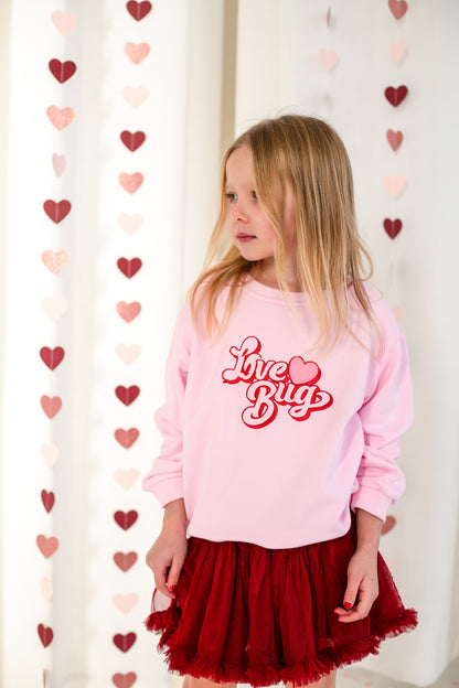 Valentines 'Love Bug' retro embroidered sweatshirt