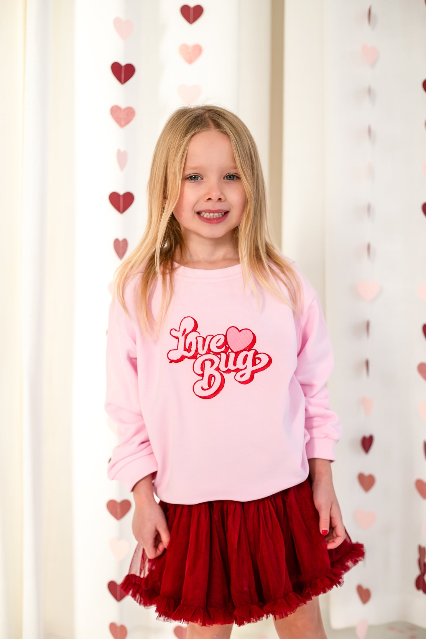 Valentines 'Love Bug' retro embroidered sweatshirt