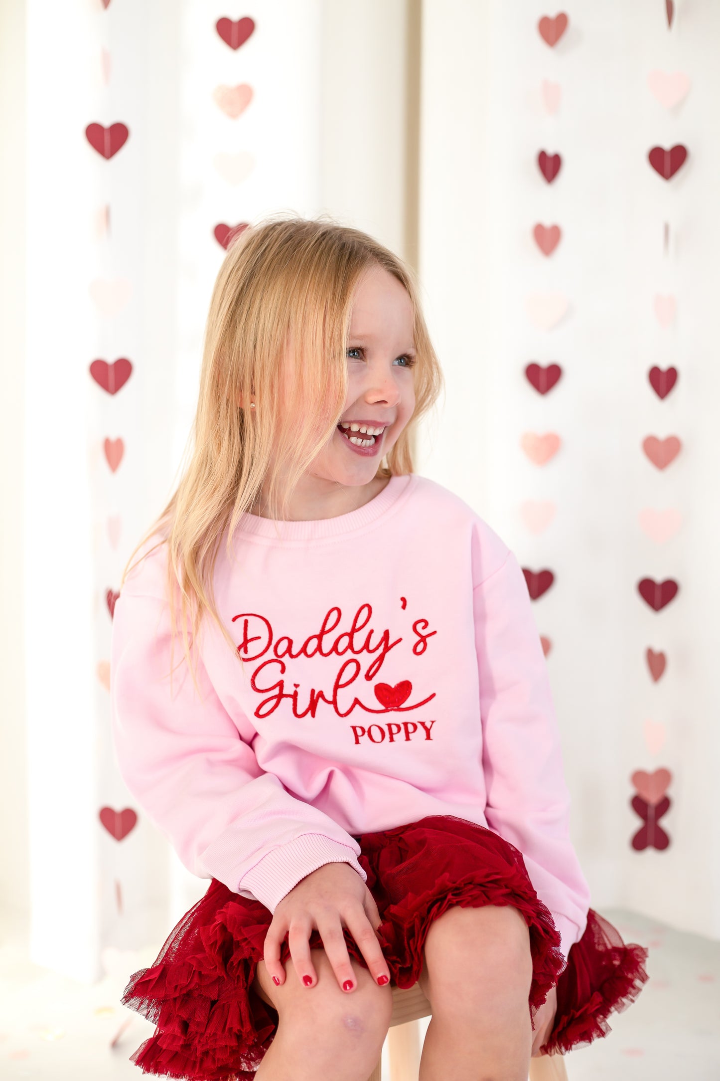 'Daddy's Girl/Boy' personalised name embroidered sweatshirt