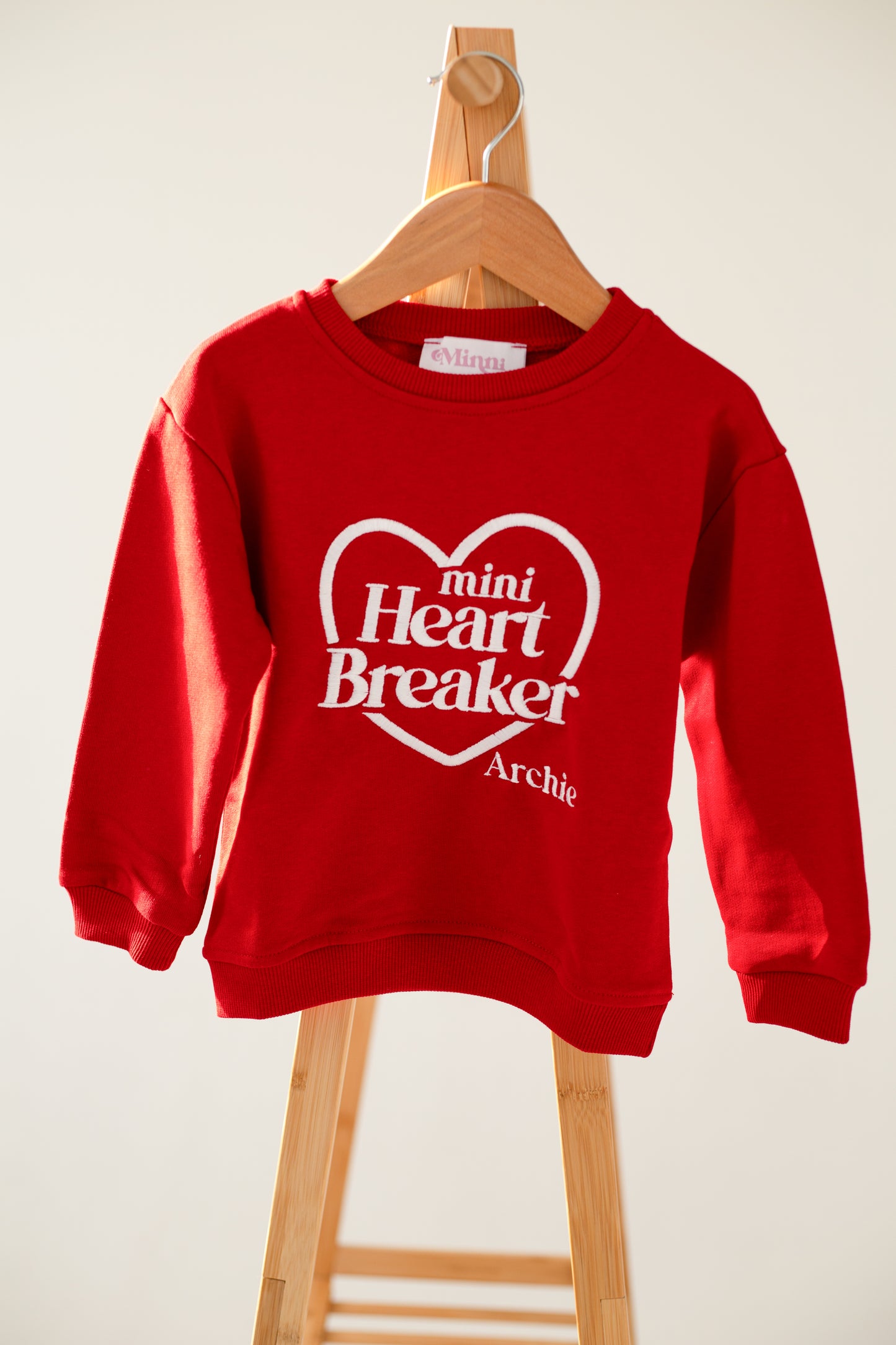 Valentines 'Mummy's my Valentine' heart embroidered sweatshirt