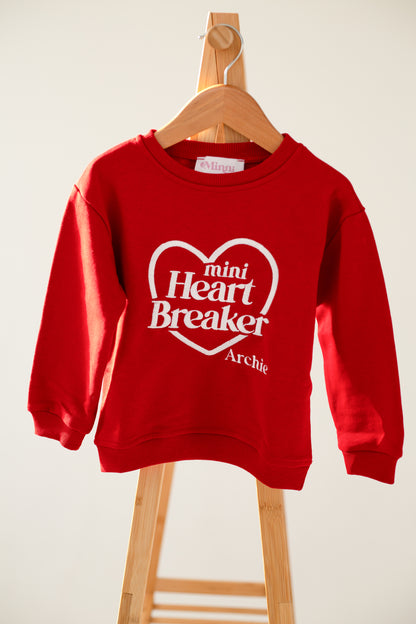 Valentines 'Mummy's my Valentine' heart embroidered sweatshirt