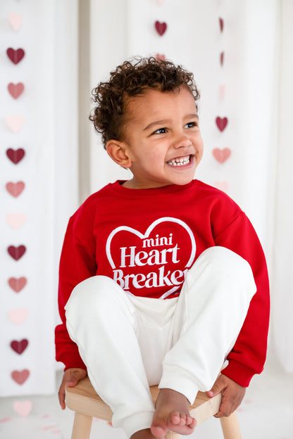 Valentines 'Mini Heartbreaker' personalised name embroidered sweatshirt