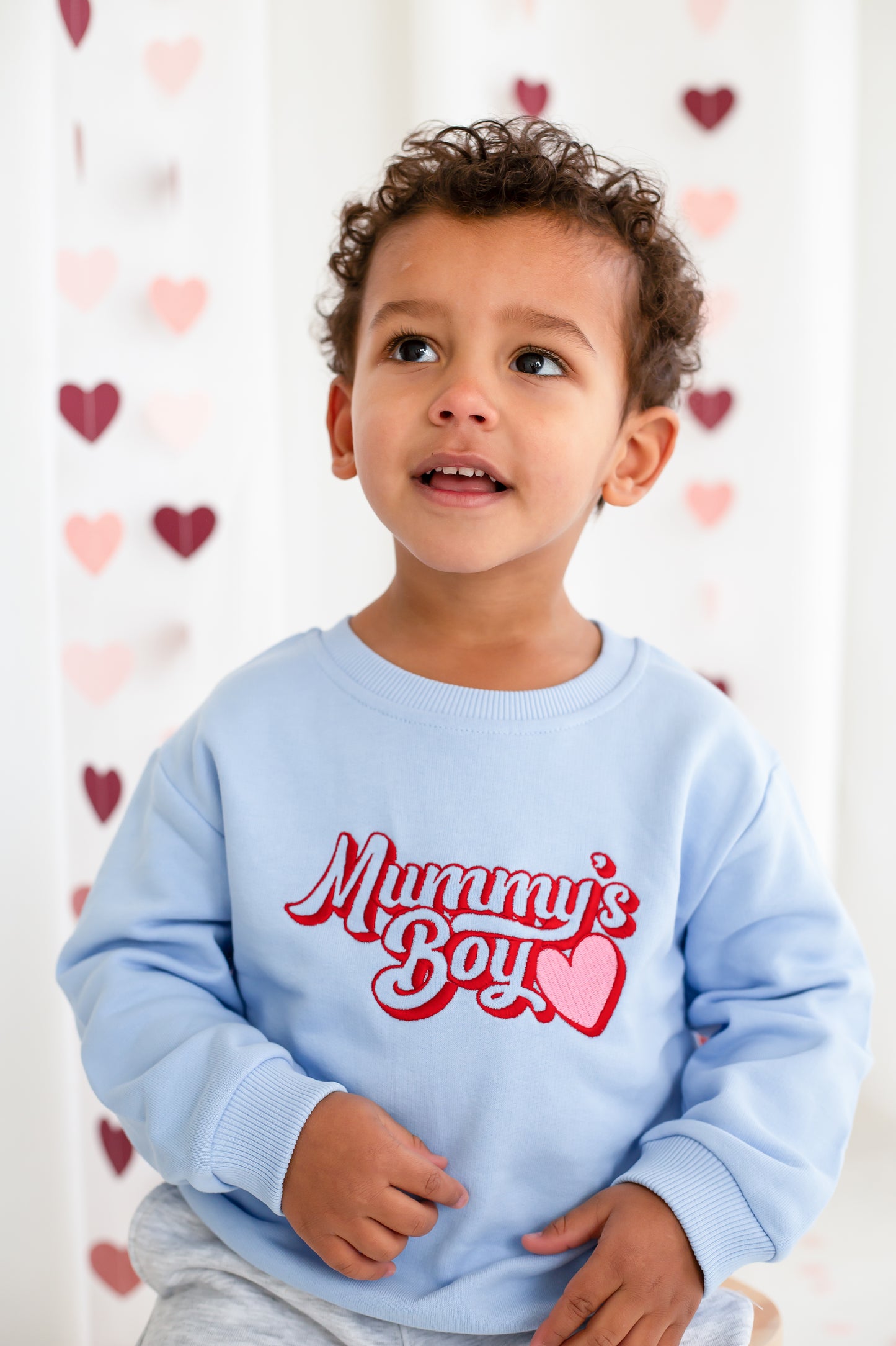 'Mummy's Boy' retro embroidered sweatshirt