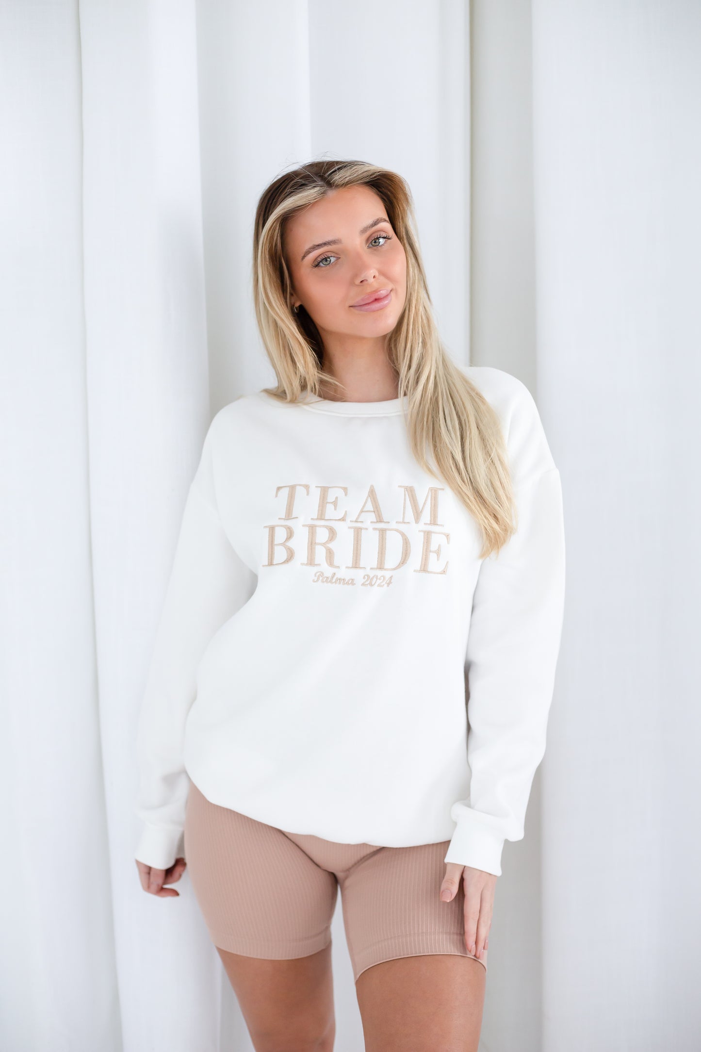 Personalised Embroidered 'TEAM BRIDE' sweatshirt