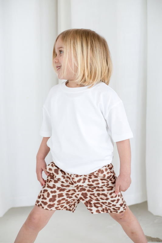 Boys leopard swim shorts