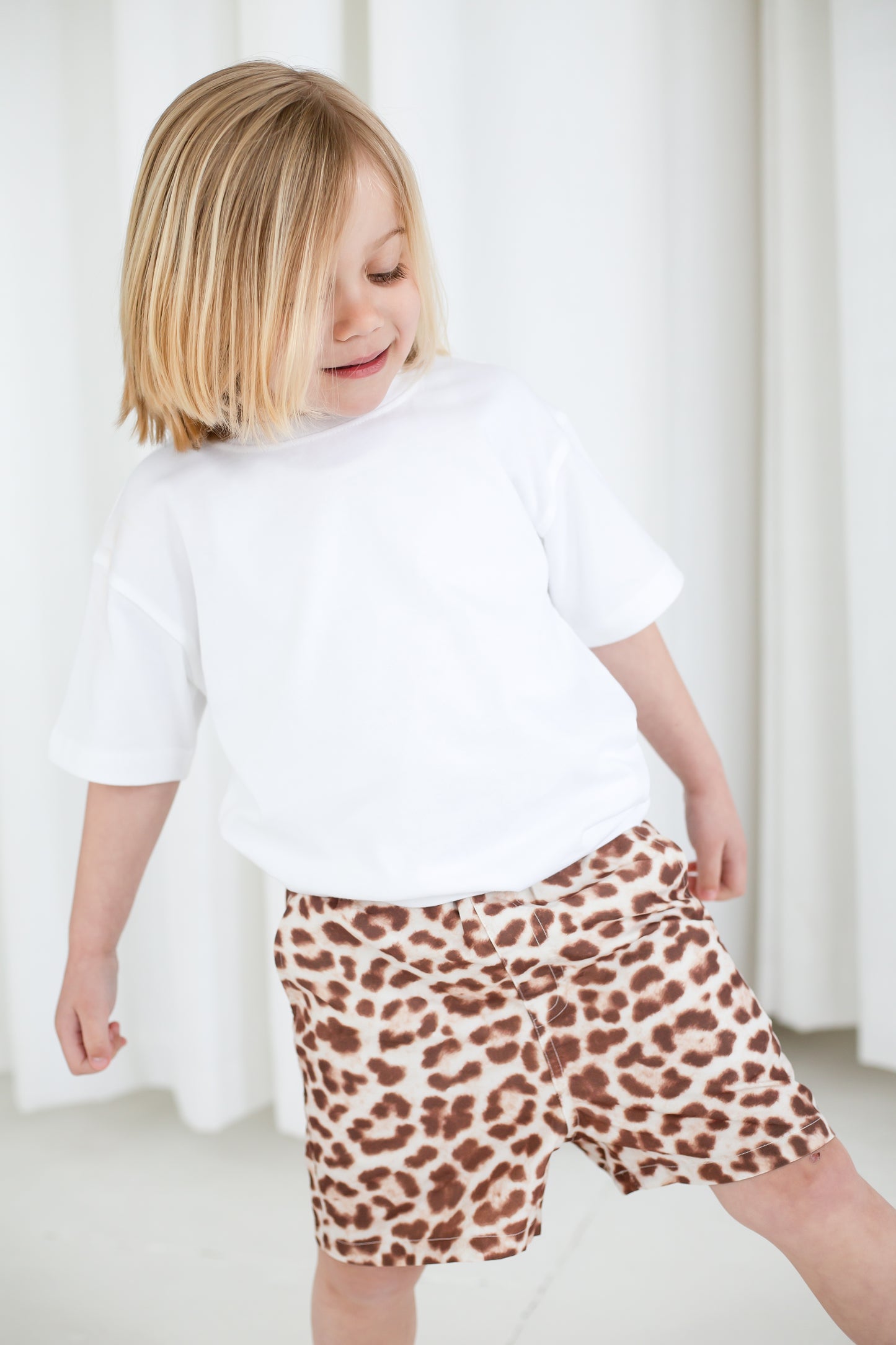 Boys leopard swim shorts