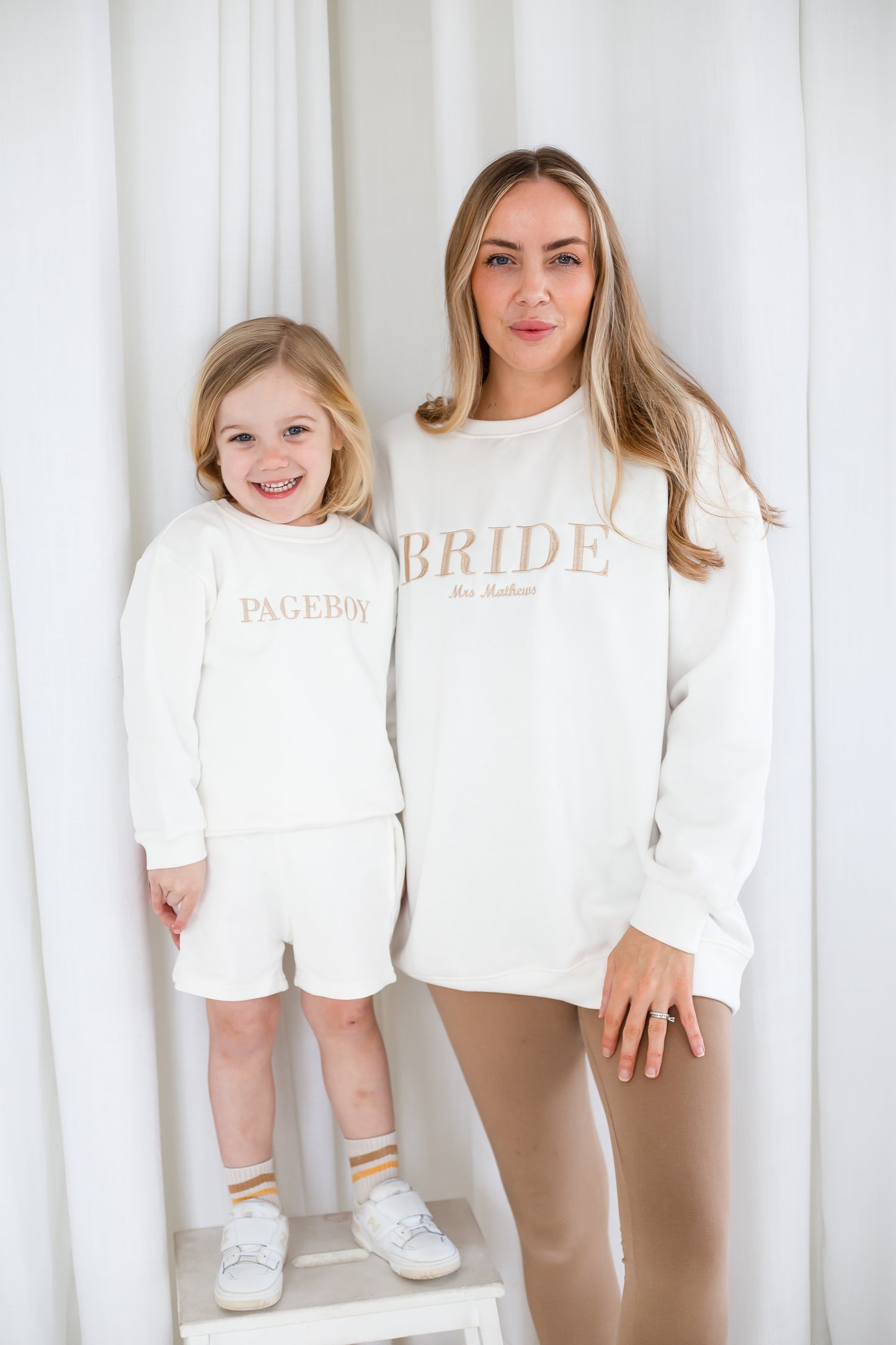 Personalised Embroidered 'BRIDE' sweatshirt