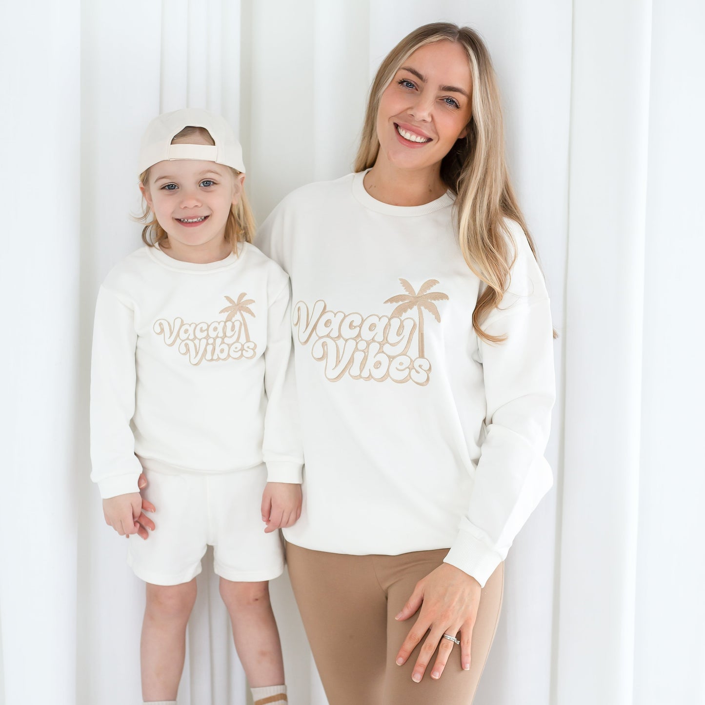 Child's 'Vacay Vibes' embroidered mini me holiday sweatshirt