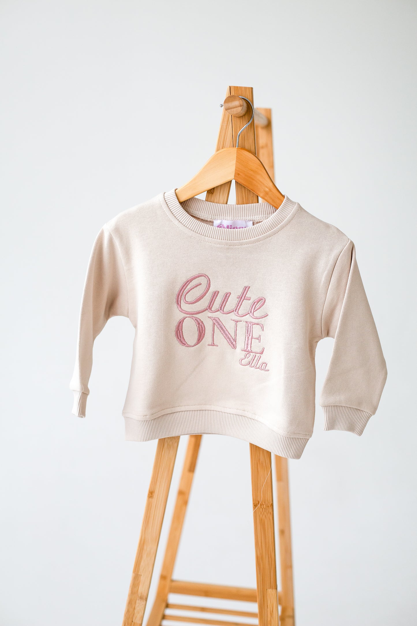 Signature 'Cute One' personalised first birthday embroidered sweatshirt