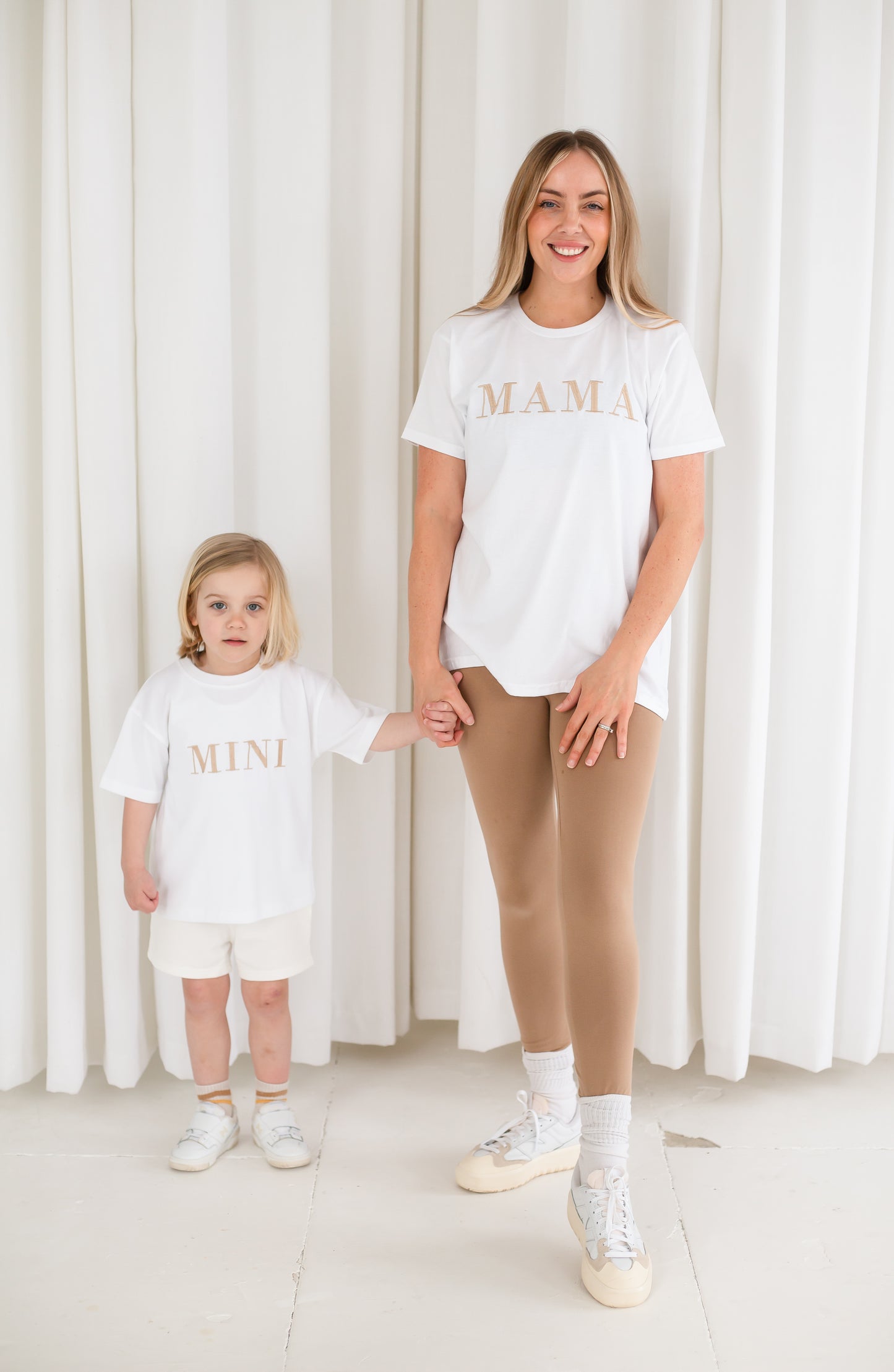 MAMA ladies' embroidered oversized matching mini me T shirt