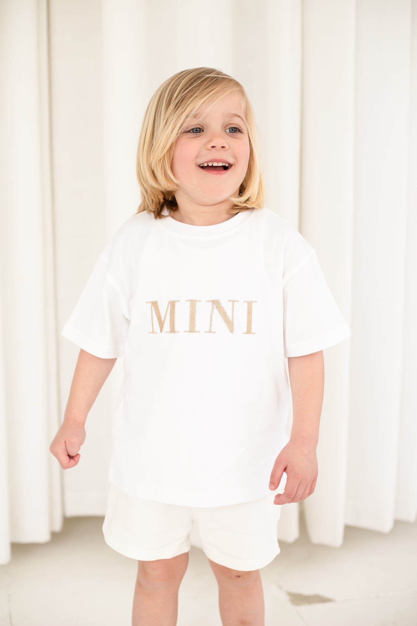 MAMA ladies' embroidered oversized matching mini me T shirt