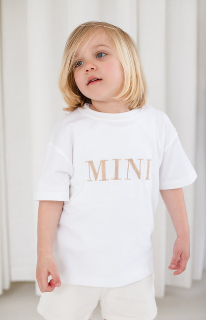 MINI embroidered matching mini me t shirt