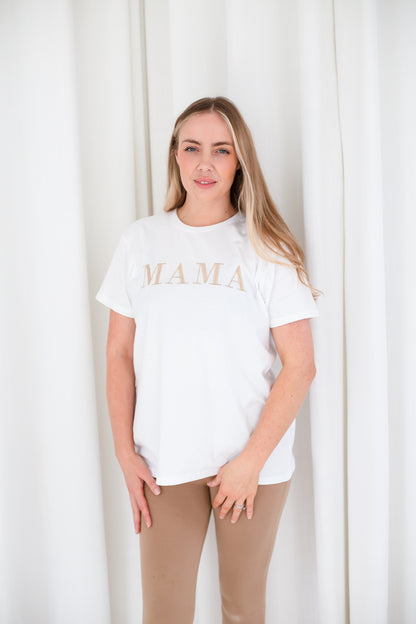 MAMA ladies' embroidered oversized matching mini me T shirt