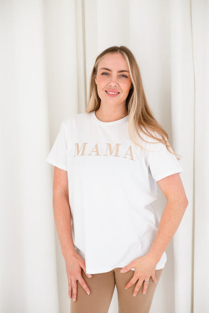 MAMA ladies' embroidered oversized matching mini me T shirt