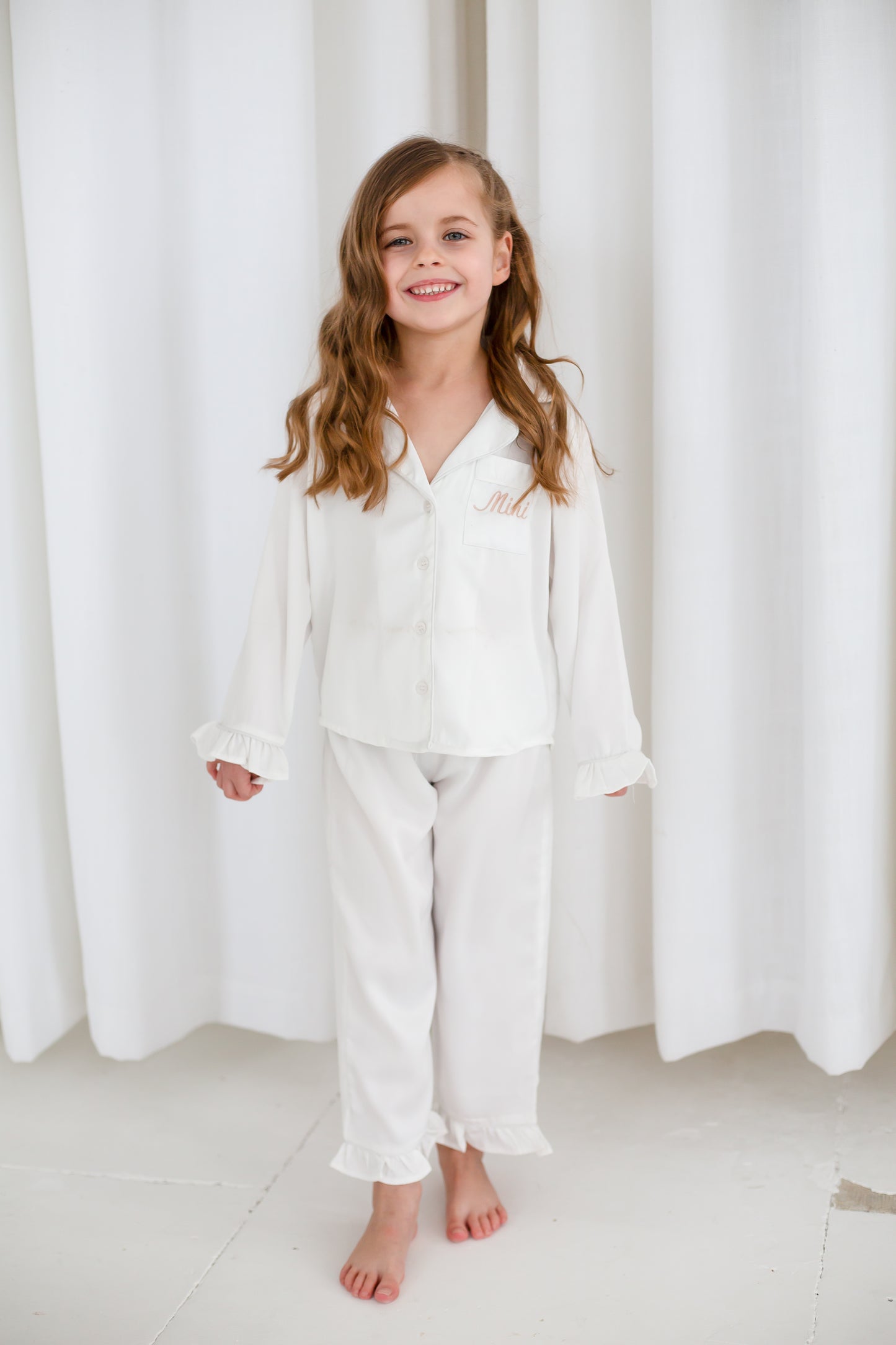 Embroidered MAMA matching satin pyjamas - matching MINI available